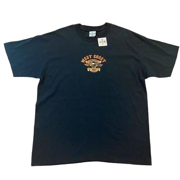 NEW West Coast Choppers JESSE JAMES AUTOGRAPH Black Tee XL Vintage Y2K - Picture 2 of 5
